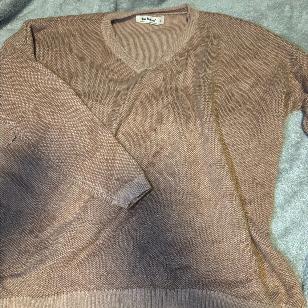 Three Bird Nest Men's Brown V-Neck Sweater